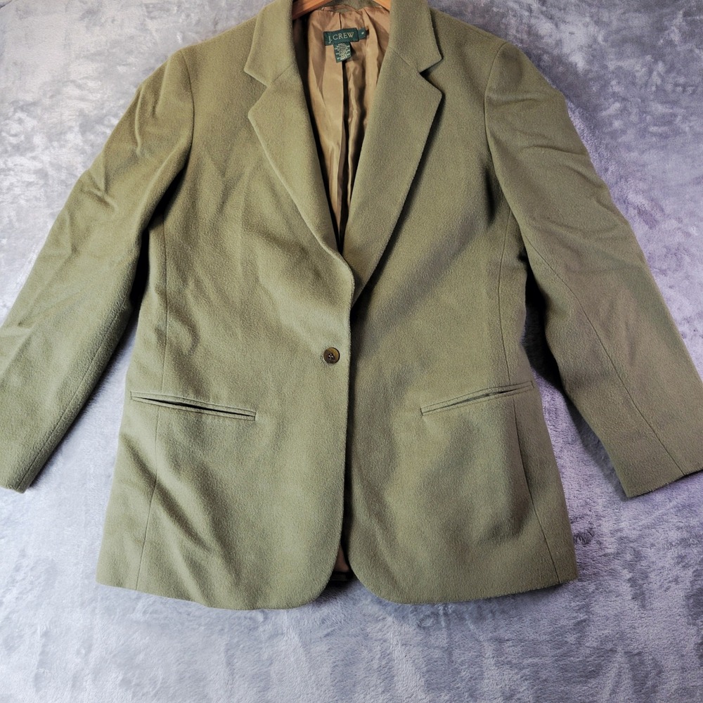 J. Crew Factory Olive Green Wool Blend Blazer
